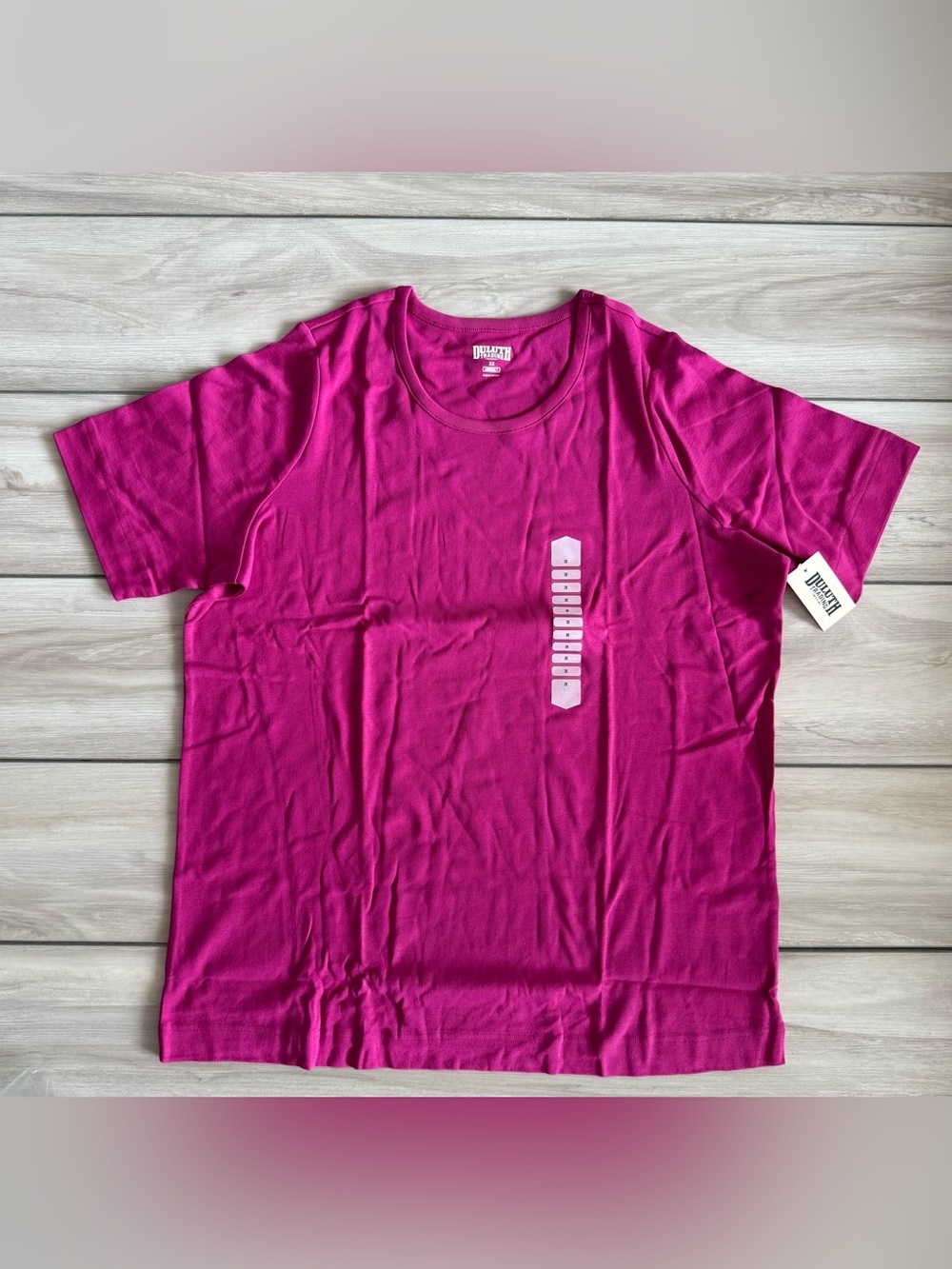 Duluth Trading Co Longtail T Elbow Sleeve Scoopneck Tee Pink 2X NWT